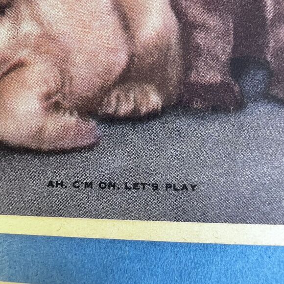 1947 Chrustnas Card Spaniel Puppies Dogs, Calendar Inside Ephemeral Pennsylvania - Picture 5 of 11